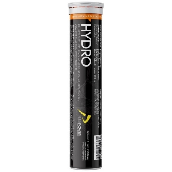 Pure Power Hydro Tabletter m. Appelsin - Rør med 20stk tabs