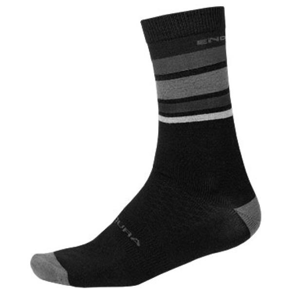 Endura BaaBaa Merino Stripe Sock - Sort