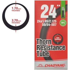 Chaoyang Slange 24x1,95-2,125 AV40mm 3,7mm Tyk