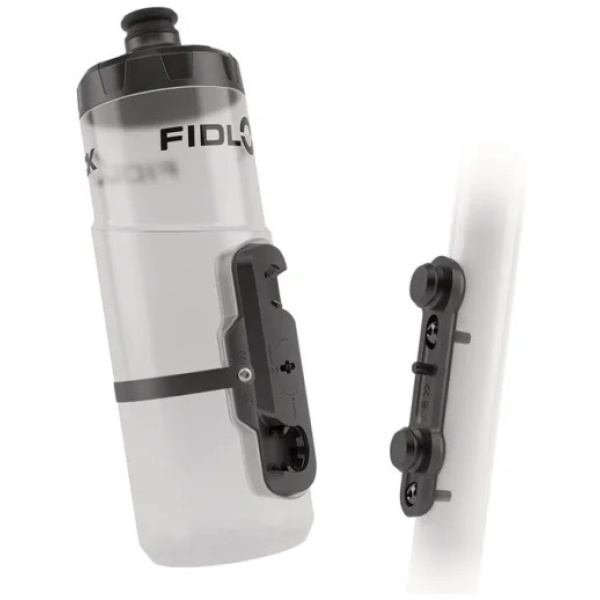 Fidlock Twist Flaskeholder inkl. Flaske 600ml - Klar