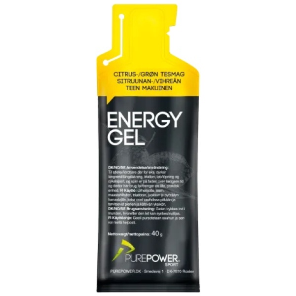 PurePower Energy Gel Citrus- & Grøn Te-smag