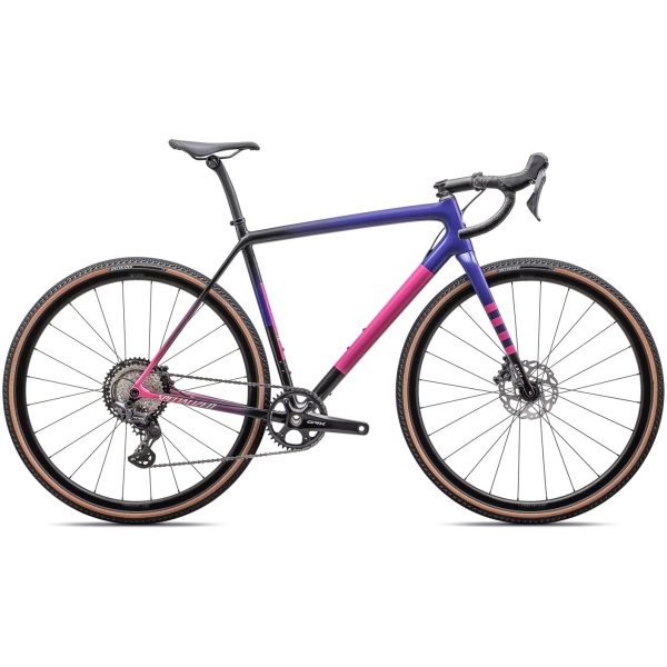 Specialized Crux Comp - 56cm - Lilla (Gloss Carbon / Purple Haze / Rebel Pink / Birch)