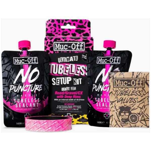 MUC-OFF Ultimate Tubeless kit - Road 60mm ventil