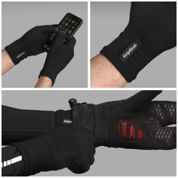GripGrab Merino Liner Gloves - Sort - Image 2
