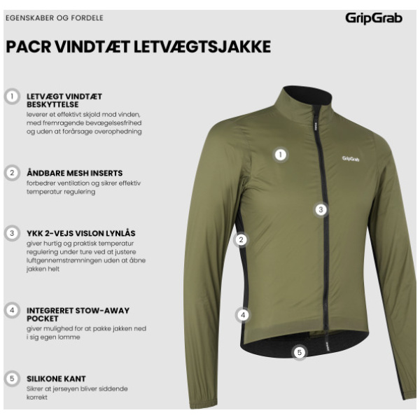 GripGrab Windbuster Windproof Jakke - Grøn - Image 6